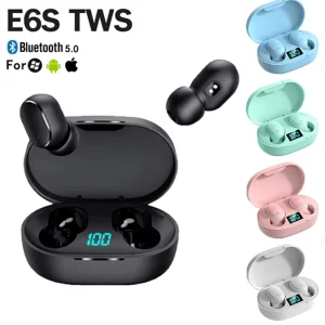 E6S TWS Bluetooth Earphones Wireless bluetooth headset Noise Cancelling Headsets With Microphone Headphones For Xiaomi Samsung 1