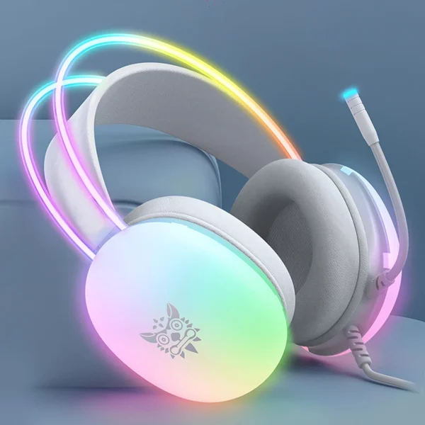 ONIKUMA X25 Wired Headphones with Hanband RGB LED Light Gaming Headset with Mic Computer Gaming Earphones for PS4 PC Gamer - Image 2