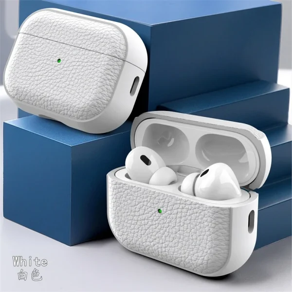 2024 New for AirPods 4 case Apple second-generation leather patterned Bluetooth earphone Cover For AirPods pro 2 protective case - Image 8