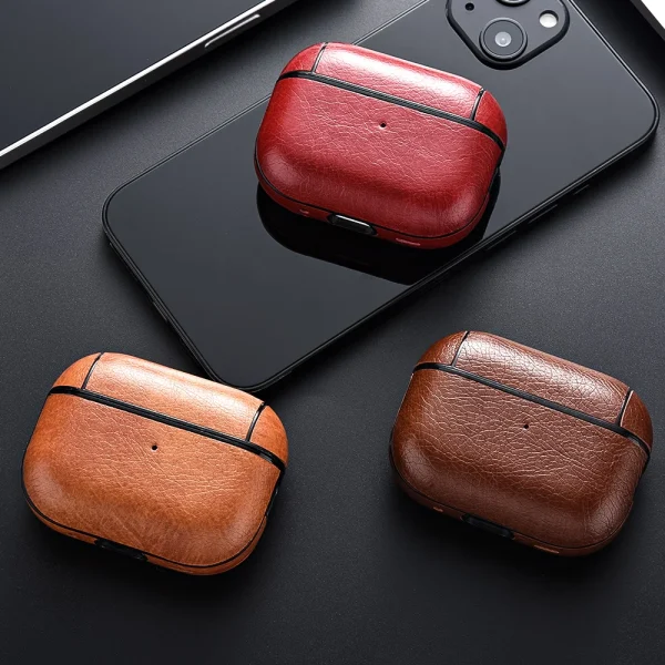 For Airpods Pro 2 Case Leather Business Earphone Case Headset Shell Headphone Cover For Apple Air Pod 3 Pro 2nd Generation 2022 - Image 2