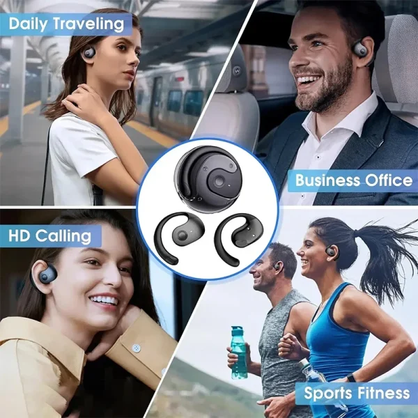 OWS Wireless Headphones Bluetooth Headset with Mics HiFi Stereo Sound Earphones Smart Touch Sports Waterproof Earbuds for Phone - Image 5