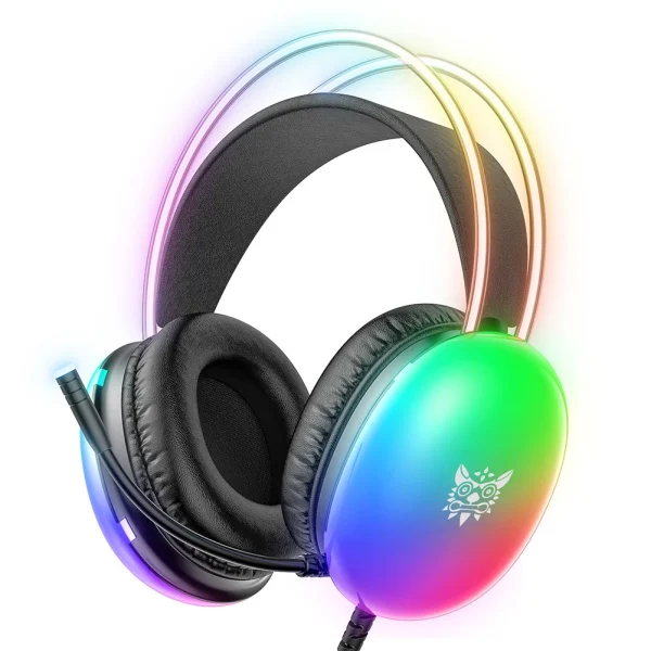 ONIKUMA X25 Wired Headphones with Hanband RGB LED Light Gaming Headset with Mic Computer Gaming Earphones for PS4 PC Gamer - Image 7