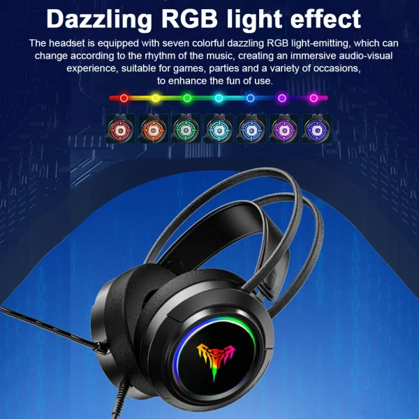 Gaming Headset with Mic Over Ear Headphones Gaming Headphones for PS4 PC Laptop - Image 3