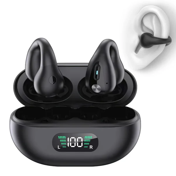 Travel For Phone With Mic Sports Laptop Bluetooth Compatible Wireless Earphone Noise Canceling Open Ear Rechargeable HIFI Sound