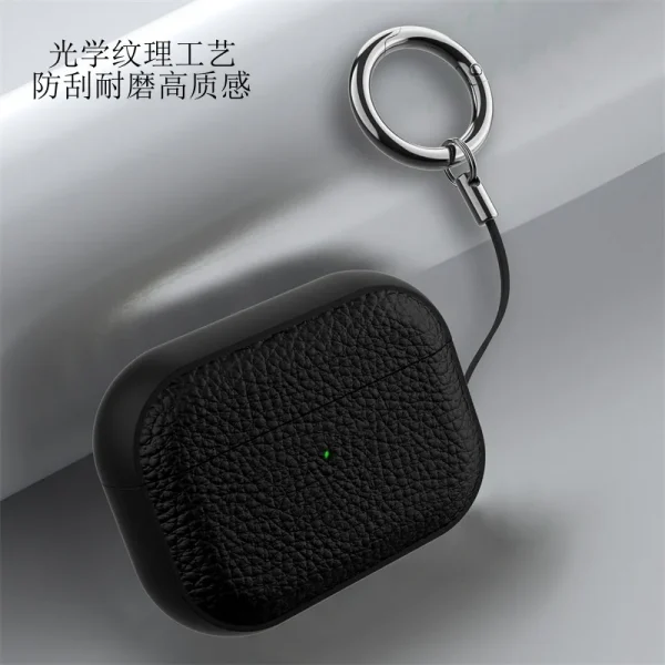 2024 New for AirPods 4 case Apple second-generation leather patterned Bluetooth earphone Cover For AirPods pro 2 protective case - Image 3