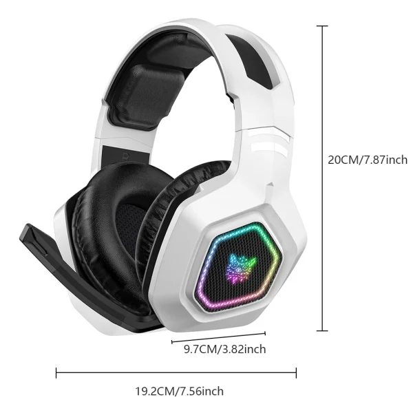 Wireless Gaming Headset 2.4GHz/Bluetooth5.3/Wired Over Ear Headphones with Mic Noise Cancelling Game Headphone for PS4 PC Laptop - Image 6