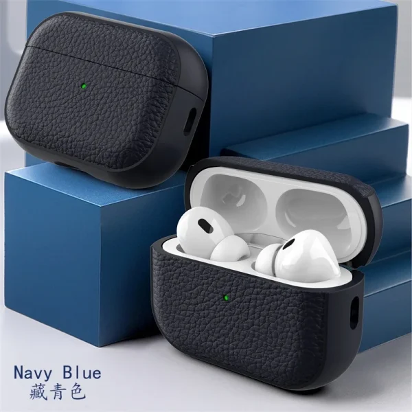 2024 New for AirPods 4 case Apple second-generation leather patterned Bluetooth earphone Cover For AirPods pro 2 protective case - Image 9