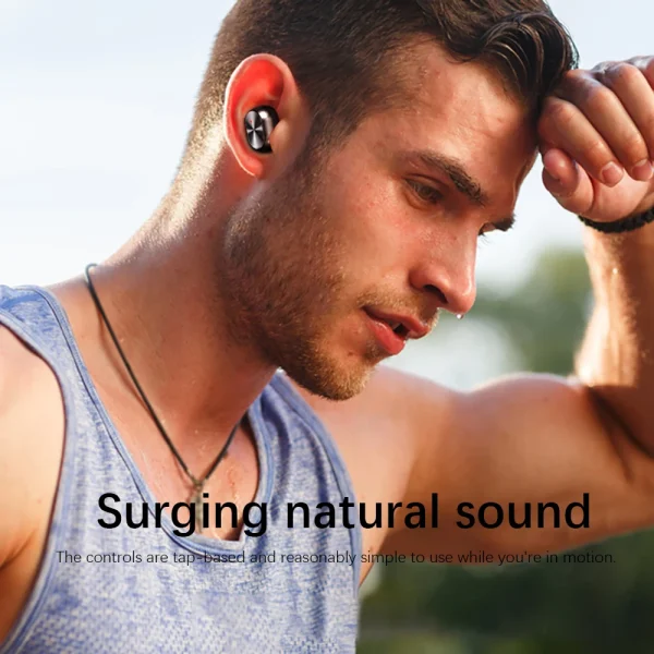 TWS Wireless Earphones Dazzle Cool Digital Display Headsets Sports Gaming Headphones HiFi HD Stereo Earbuds With LED flashlight - Image 6