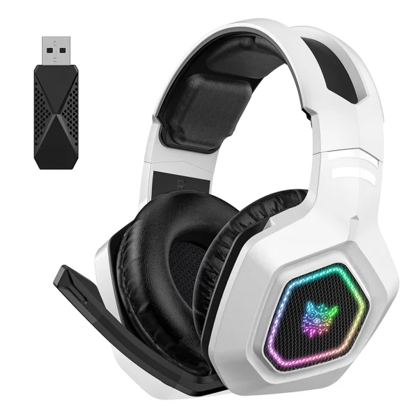 Wireless Gaming Headset – 2.4GHz/Bluetooth 5.3/Wired Over-Ear Headphones with Mic - Image 8