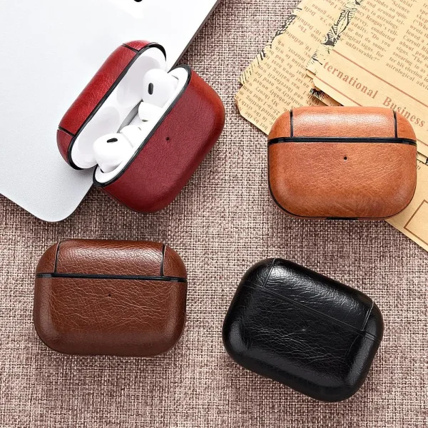 For Airpods Pro 2 Case Leather Business Earphone Case Headset Shell Headphone Cover For Apple Air Pod 3 Pro 2nd Generation 2022 - Image 3