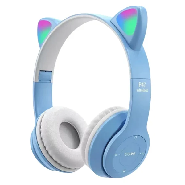 VKTECH Wireless Cat Ear Headphones – Bluetooth Glow Light Over-Ear Headset for Kids and Adults - Image 12