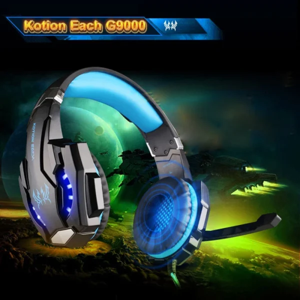 G9000 Gaming Headset – Over-Ear Wired Headphones with Deep Bass and LED Lights - Image 6