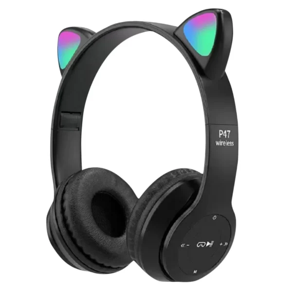 VKTECH Wireless Cat Ear Headphones – Bluetooth Glow Light Over-Ear Headset for Kids and Adults - Image 10