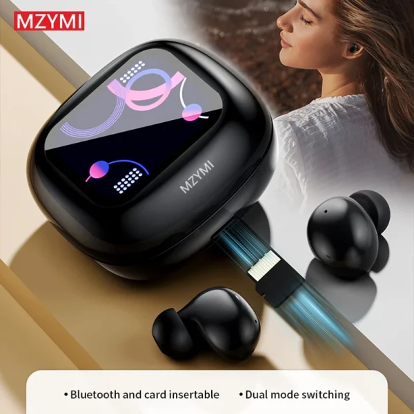 MZYMI S11 Wireless Earbuds – HiFi Sound Bluetooth 5.4 Headphones with Noise Canceling - Image 2